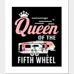 Queen Of The Fifth Wheel Funny Camping Posters and Art